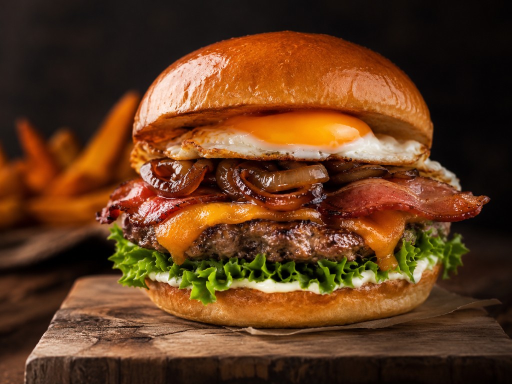 Alcatraz Burger + hranolky