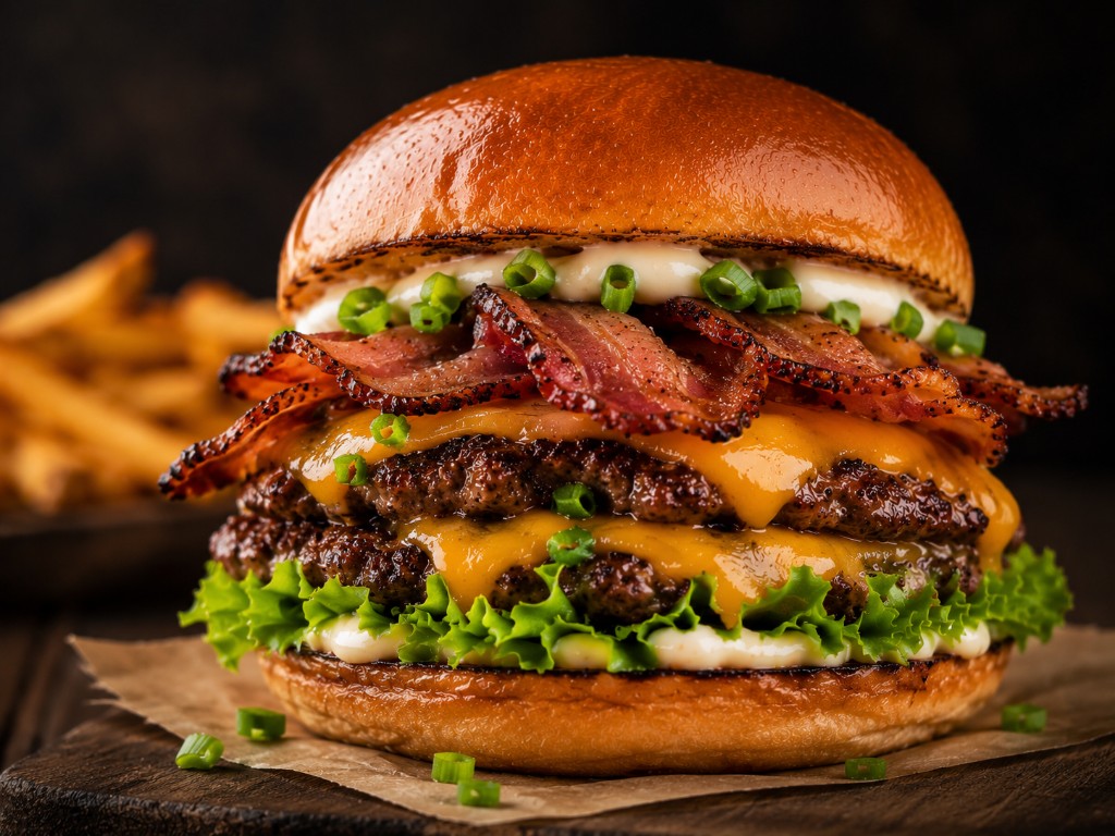 Bacon Smash Burger + hranolky